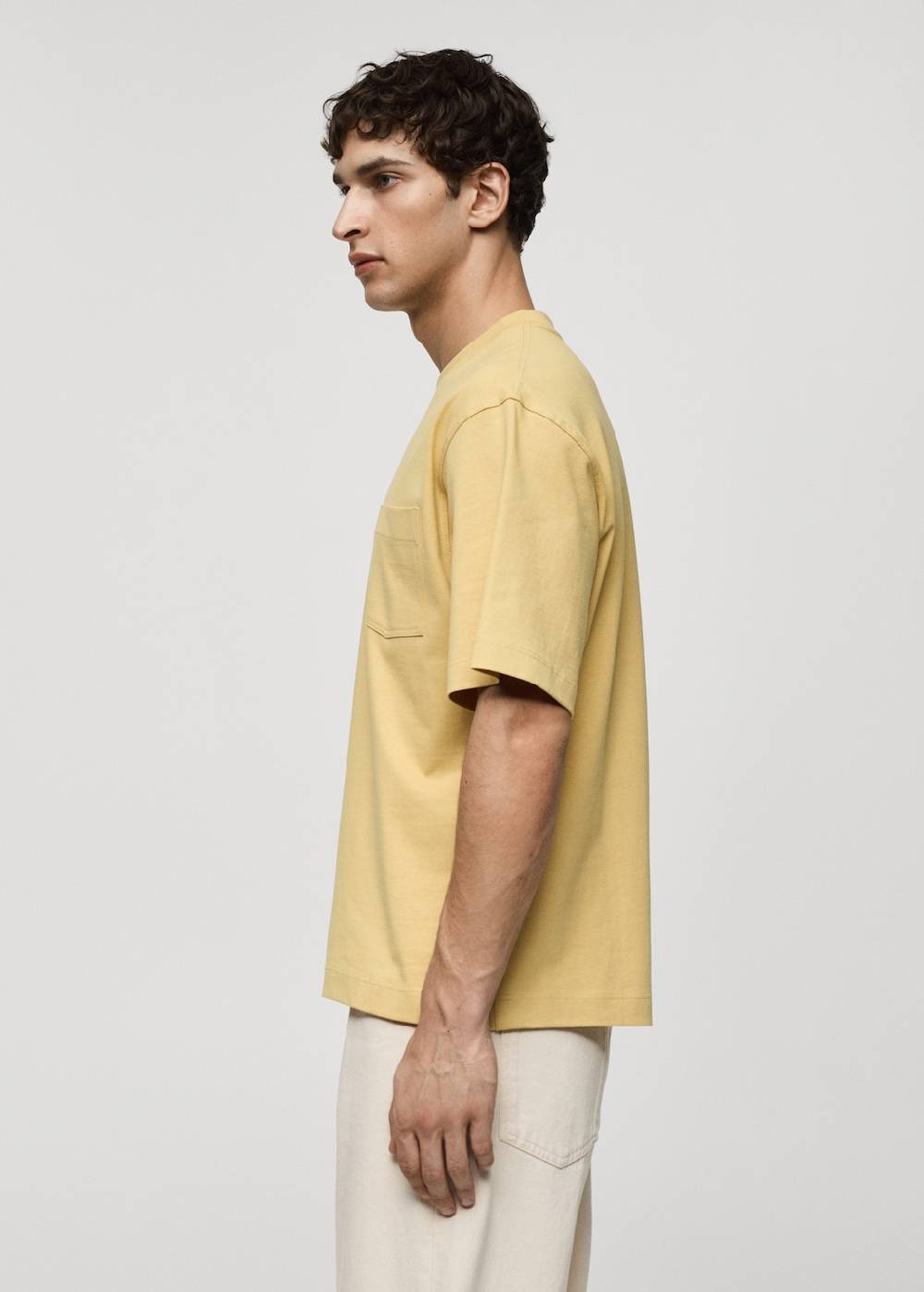 Mango T-Shirt aus 100 % Baumwolle mit Tasche Fabrikverkauf