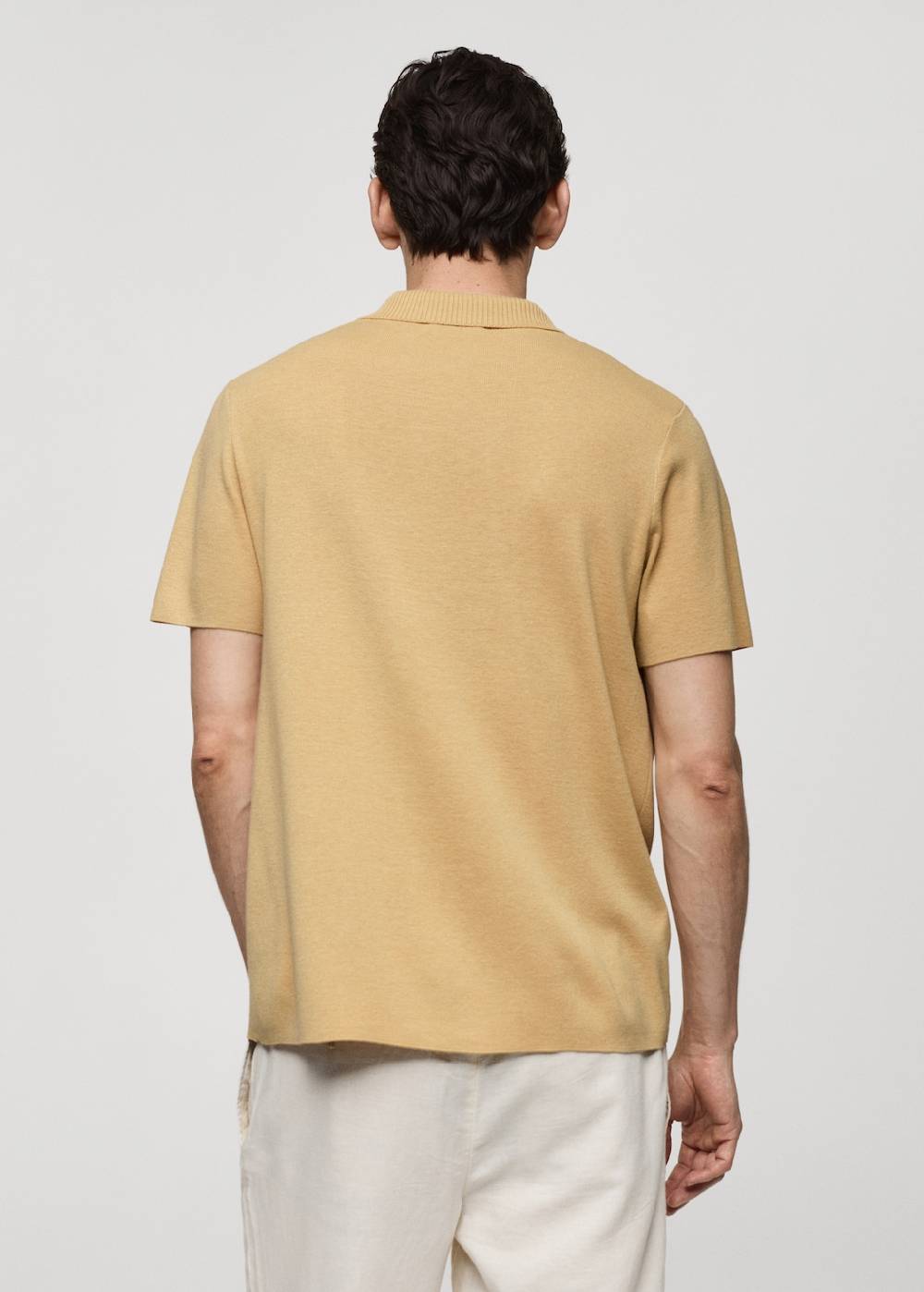 Mango Texturiertes Strick-Poloshirt aus Baumwolle Fabrik Onlineshop