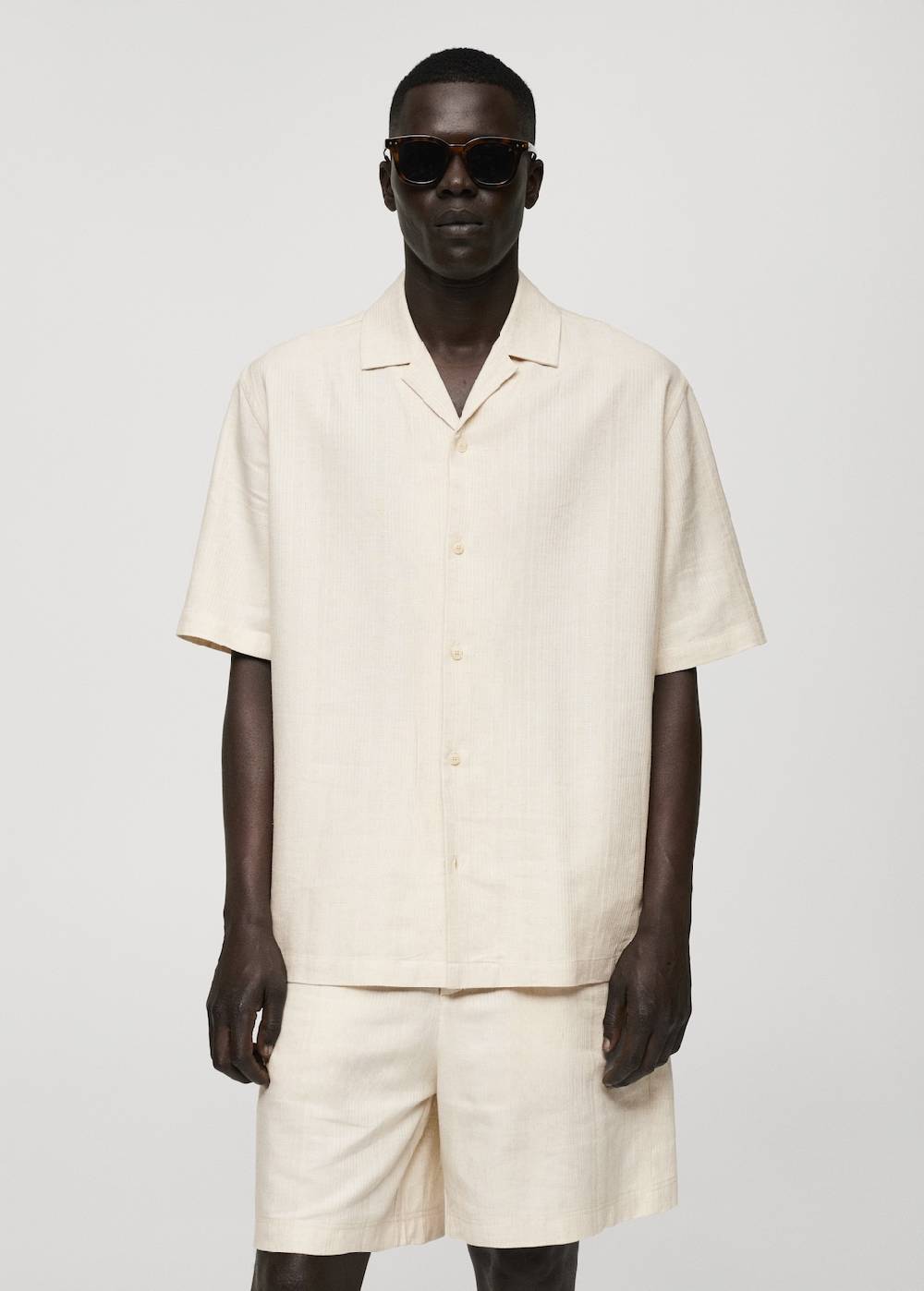 Mango Relaxed-Fit-Hemd aus Leinengemisch