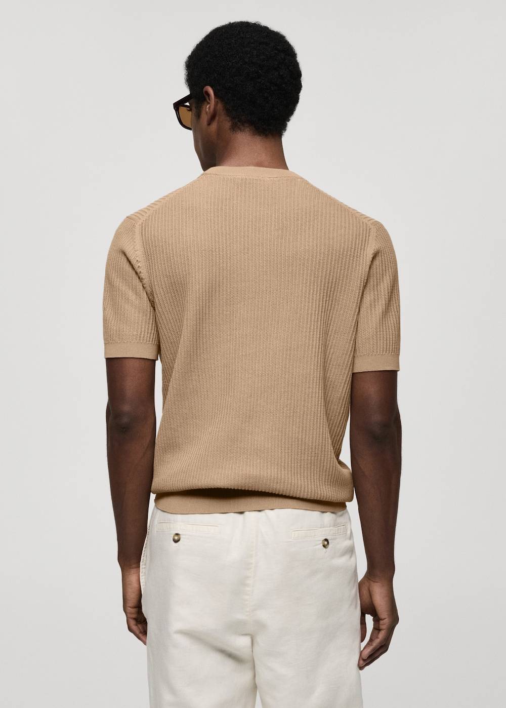 Mango Geripptes Strick-T-Shirt Exklusivangebot