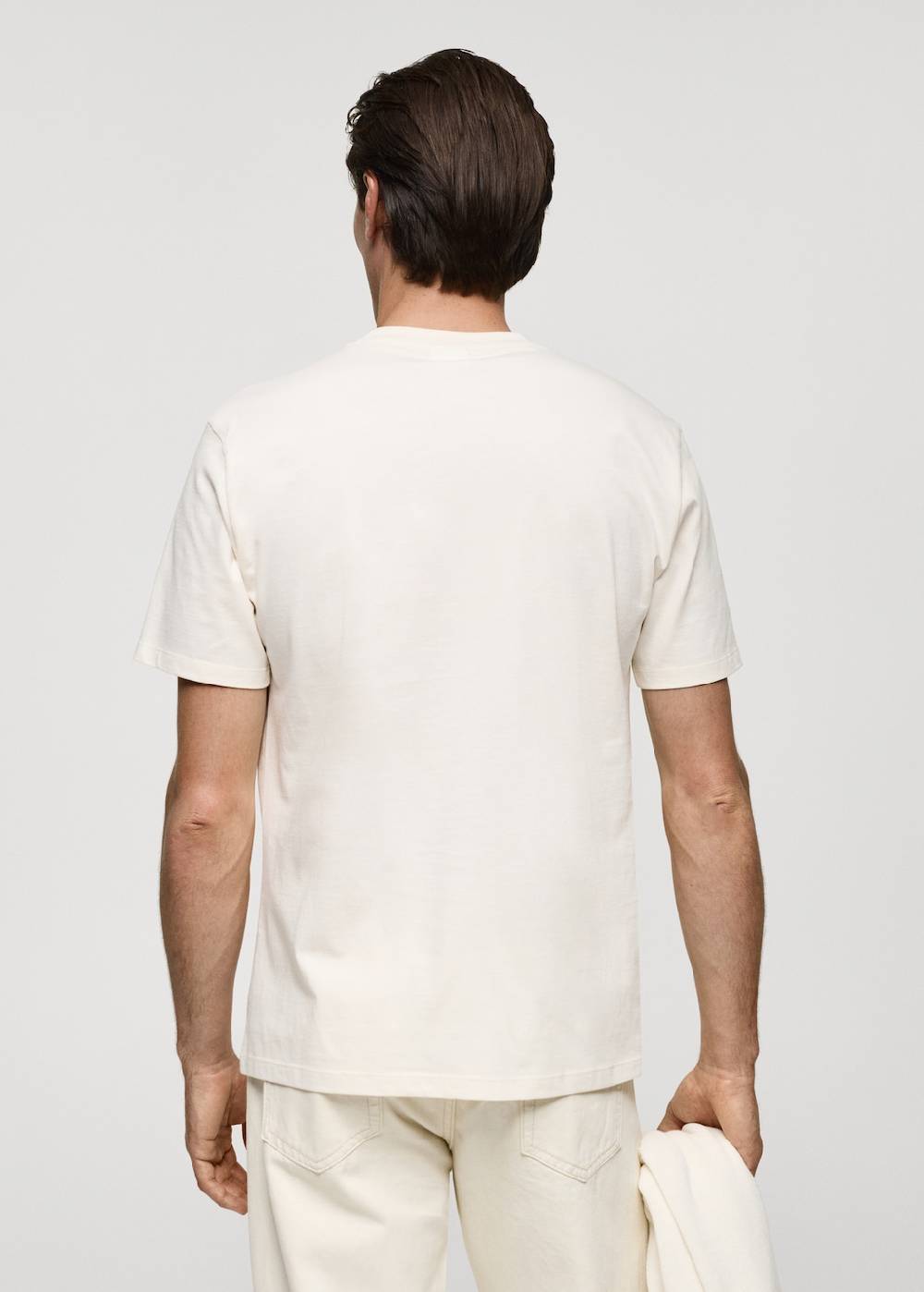 Mango Gemustertes Regular-Fit-T-Shirt aus Baumwolle Black Friday