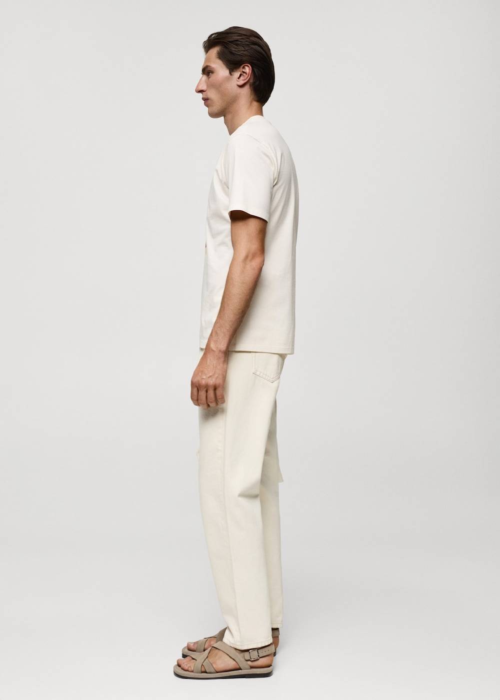 Mango Gemustertes Regular-Fit-T-Shirt aus Baumwolle Black Friday