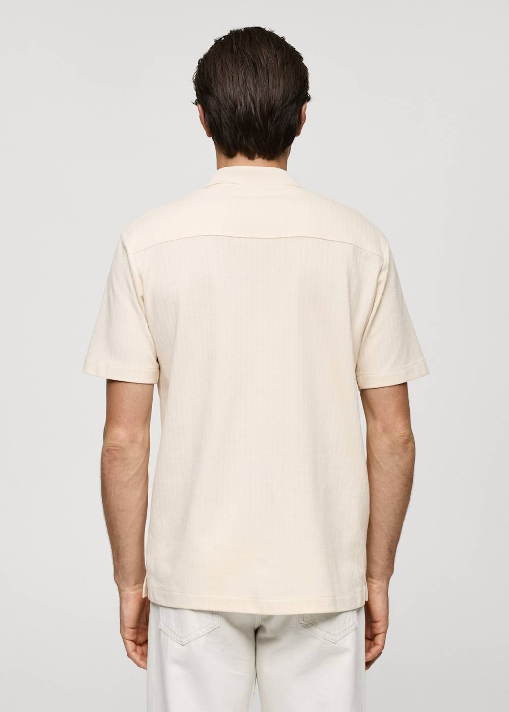 Mango Geknöpftes Regular Fit-Poloshirt mit Struktur Lagerräumung