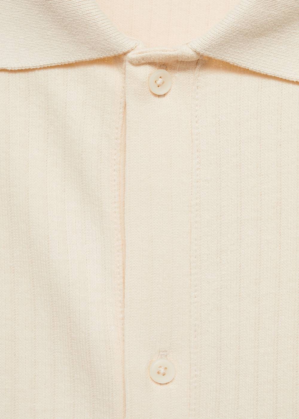 Mango Geknöpftes Regular Fit-Poloshirt mit Struktur Lagerräumung