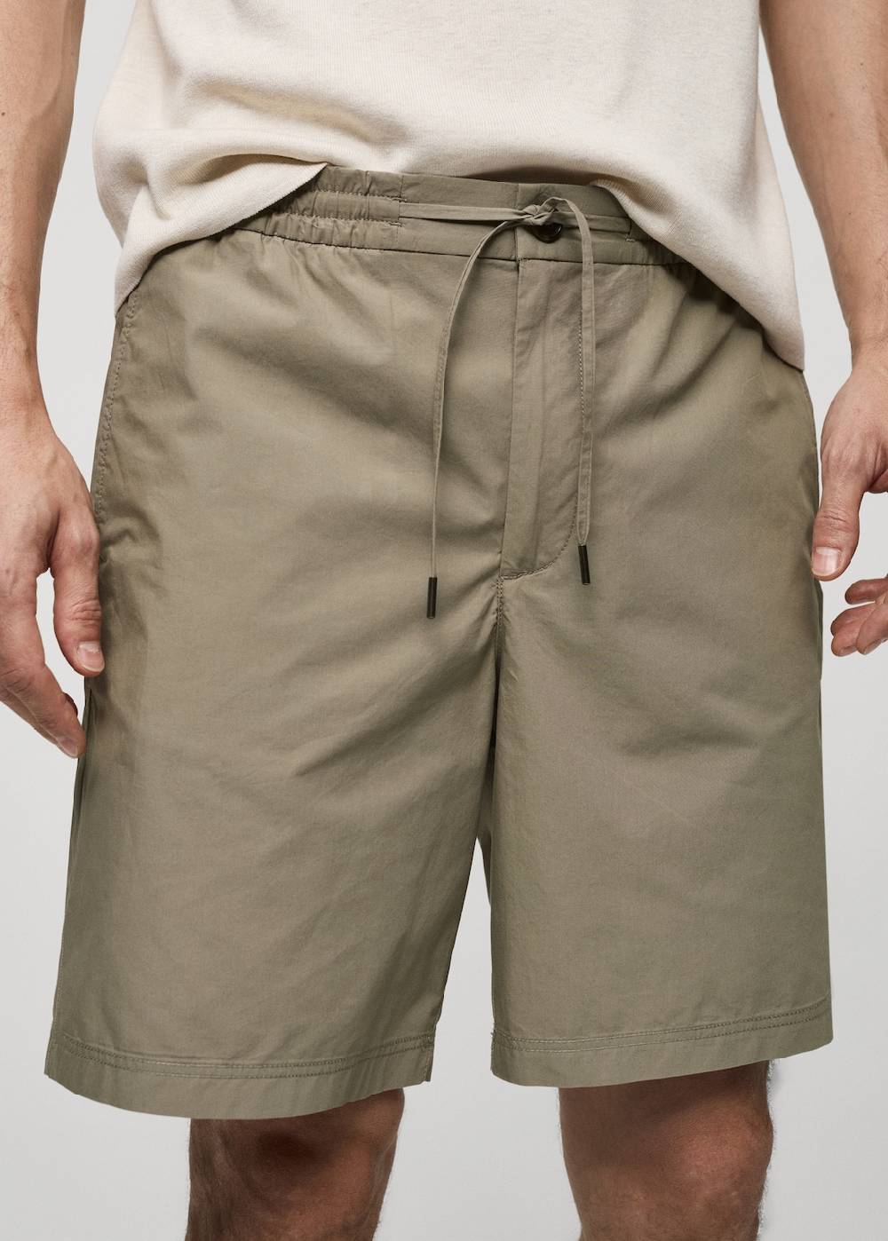 Mango Bermudashorts aus 100 % Baumwolle mit Kordel Neueste Mode