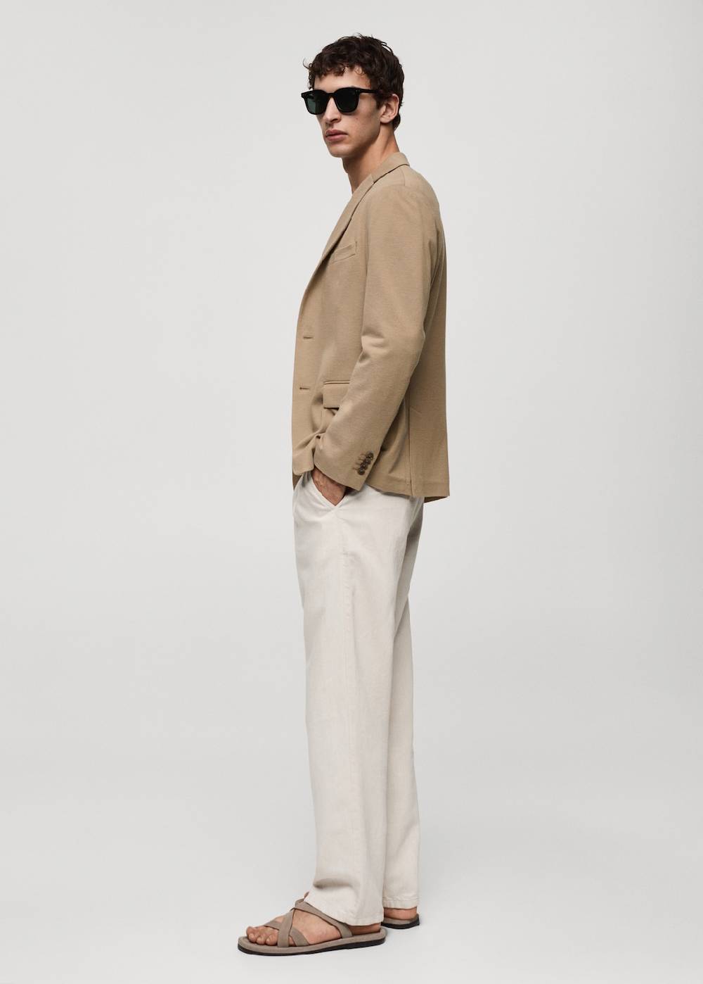 Mango Slim Fit Blazer mit Mikrostruktur Online Outlet