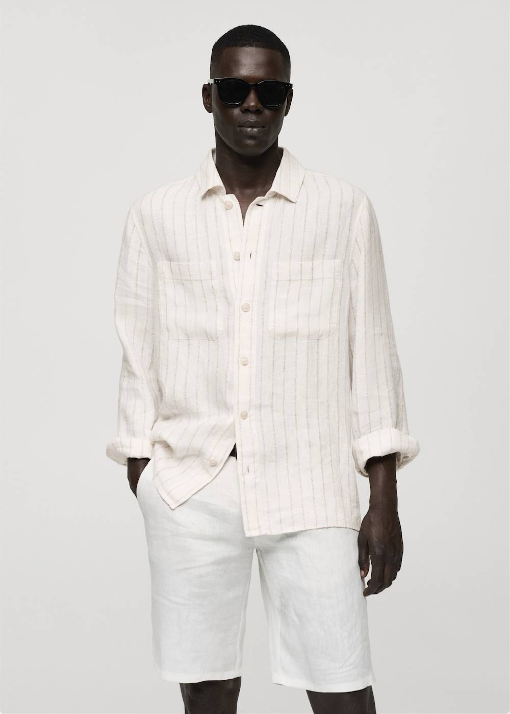 Mango Gestreiftes Regular Fit-Hemd aus 100 % Saisonale Angebote