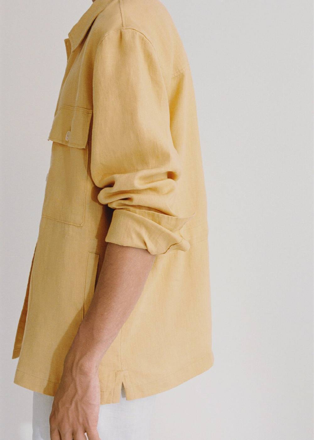 Mango Overshirt mit Taschen aus 100 % Leinen Wochenangebot