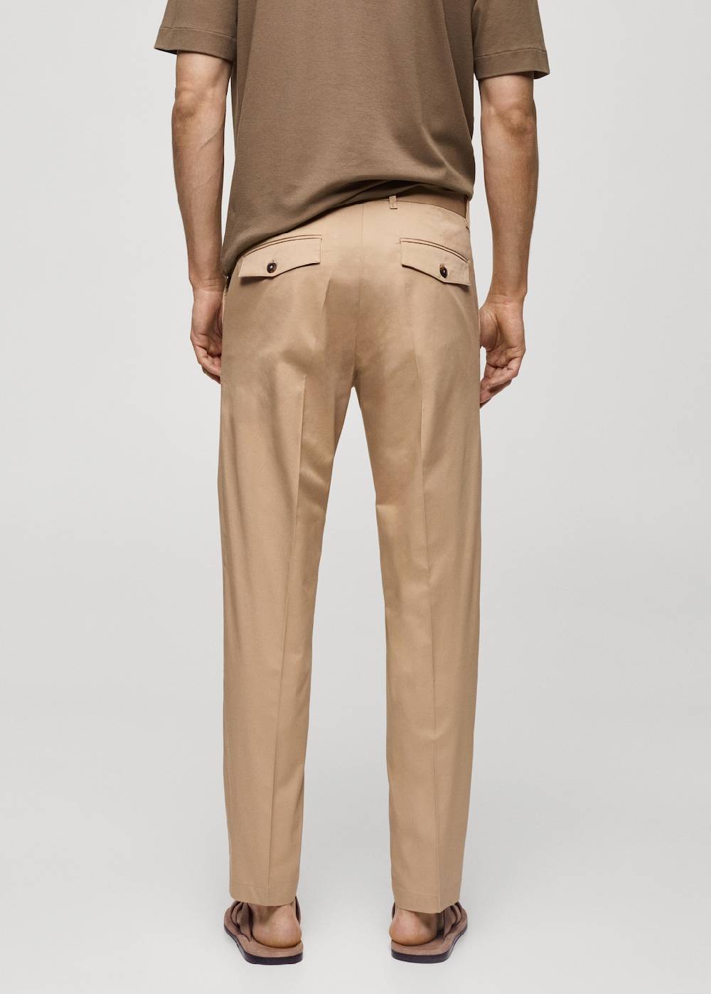 Mango Regular Fit-Baumwollhose mit Struktur Begrenzte Freigabe