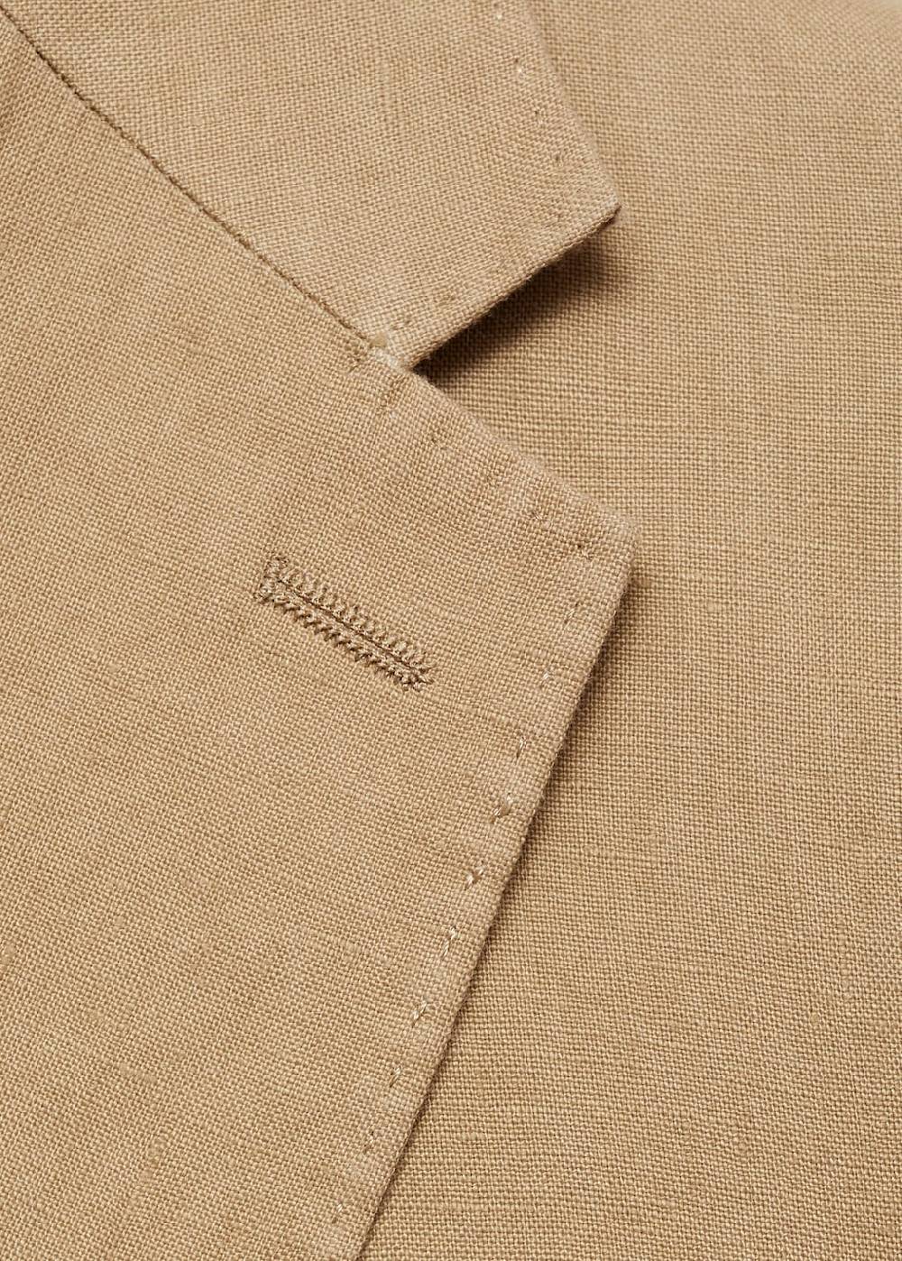 Mango Slim Fit-Anzugjacke aus 100 % Leinen Neueste Stile