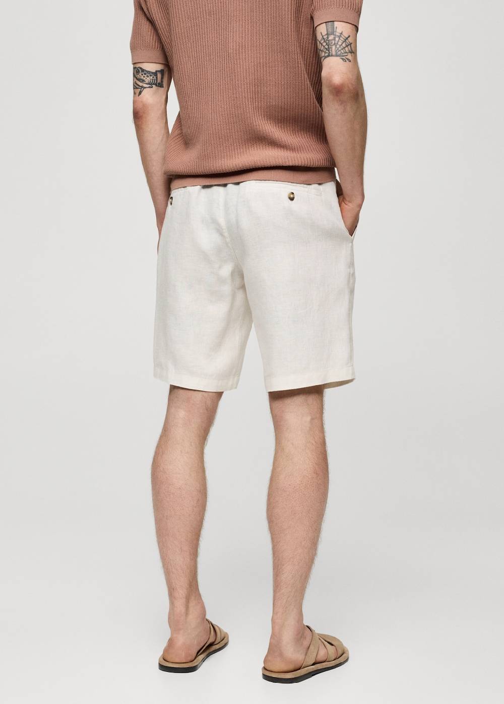 Mango Bermudashorts aus 100 % Leinen mit Kordel Bis zu 50% Rabatt