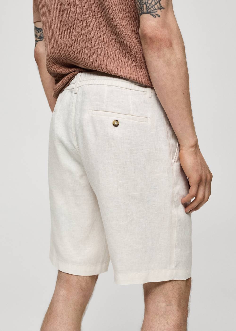 Mango Bermudashorts aus 100 % Leinen mit Kordel Bis zu 50% Rabatt