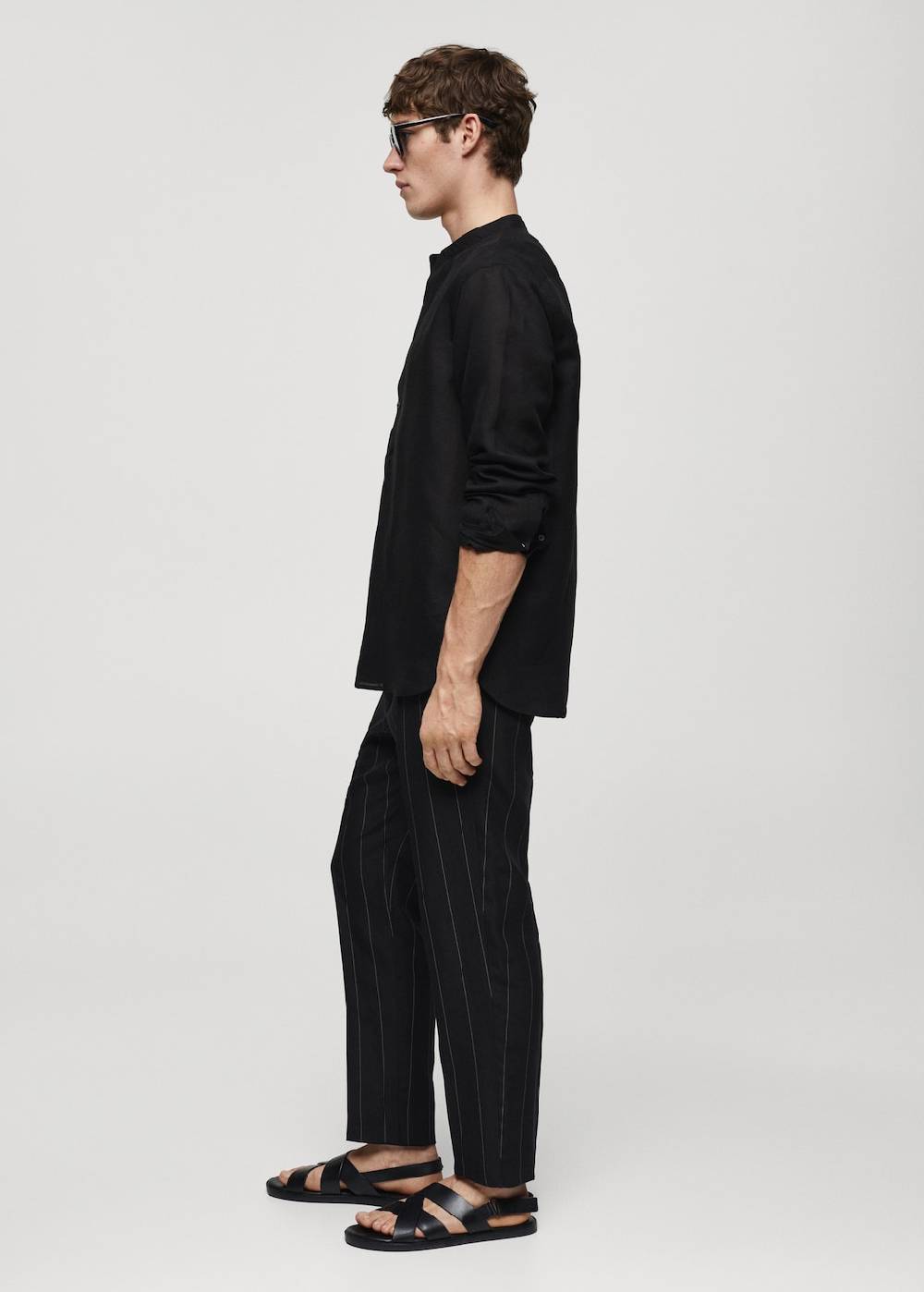 Mango Slim-Fit-Nadelstreifenhose aus Leinen Bis zu 65% Rabatt