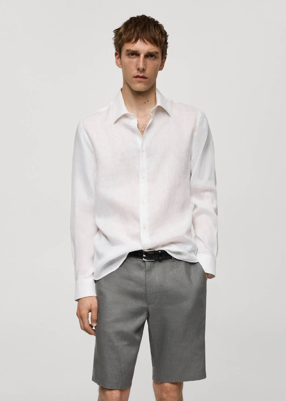 Mango Regular Fit-Hemd aus 100 % Leinen