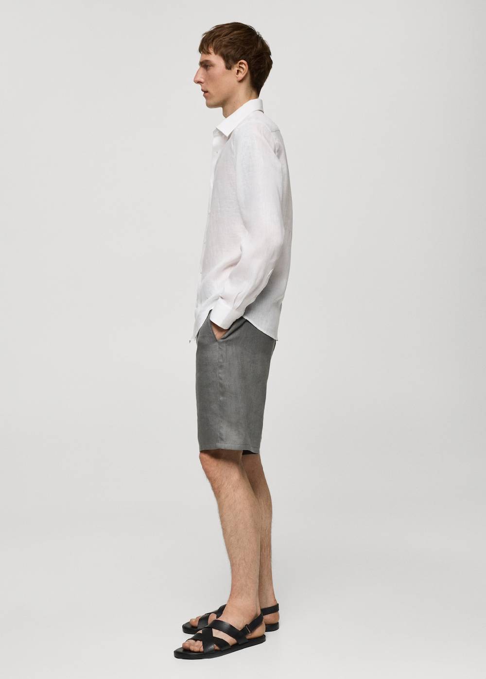Mango Regular Fit-Hemd aus 100 % Leinen Discount Store für neue Produkte
