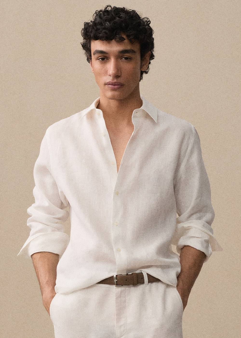 Mango Regular Fit-Hemd aus 100 % Leinen Discount Store für neue Produkte