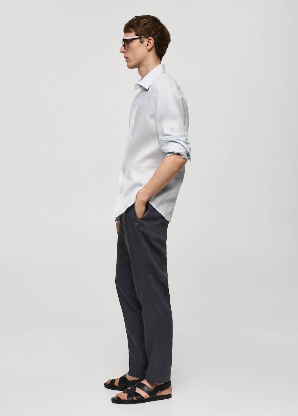 Mango Regular Fit-Hemd aus 100 % Leinen Nur noch ein Tag übrig