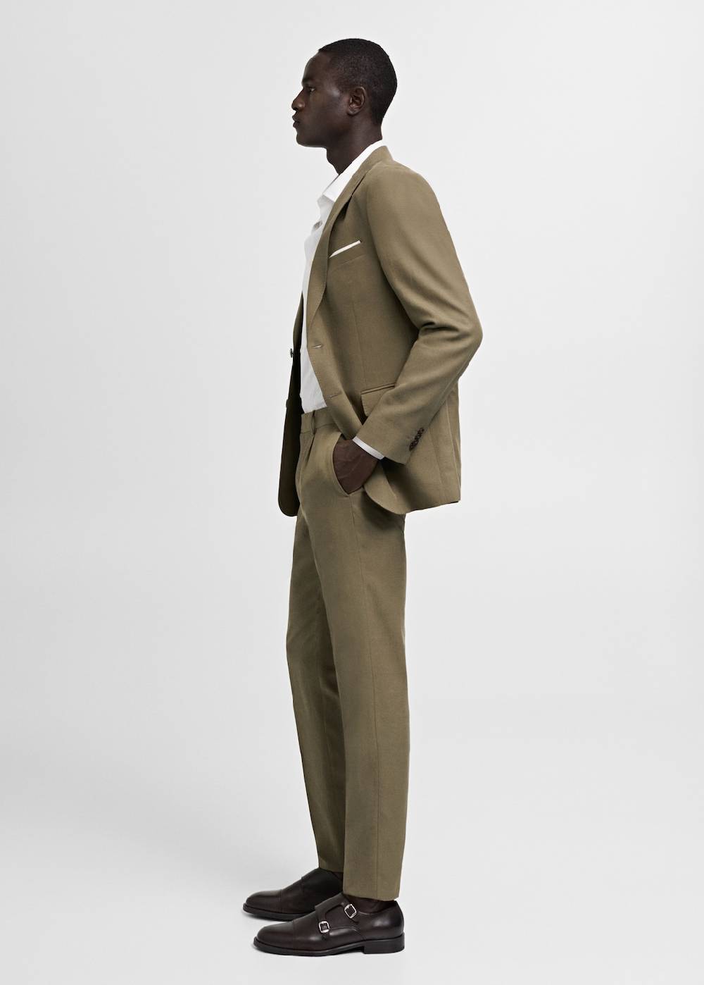 Mango Tencel™ Slim-Fit-Anzughose mit Abnähern Schlussverkauf
