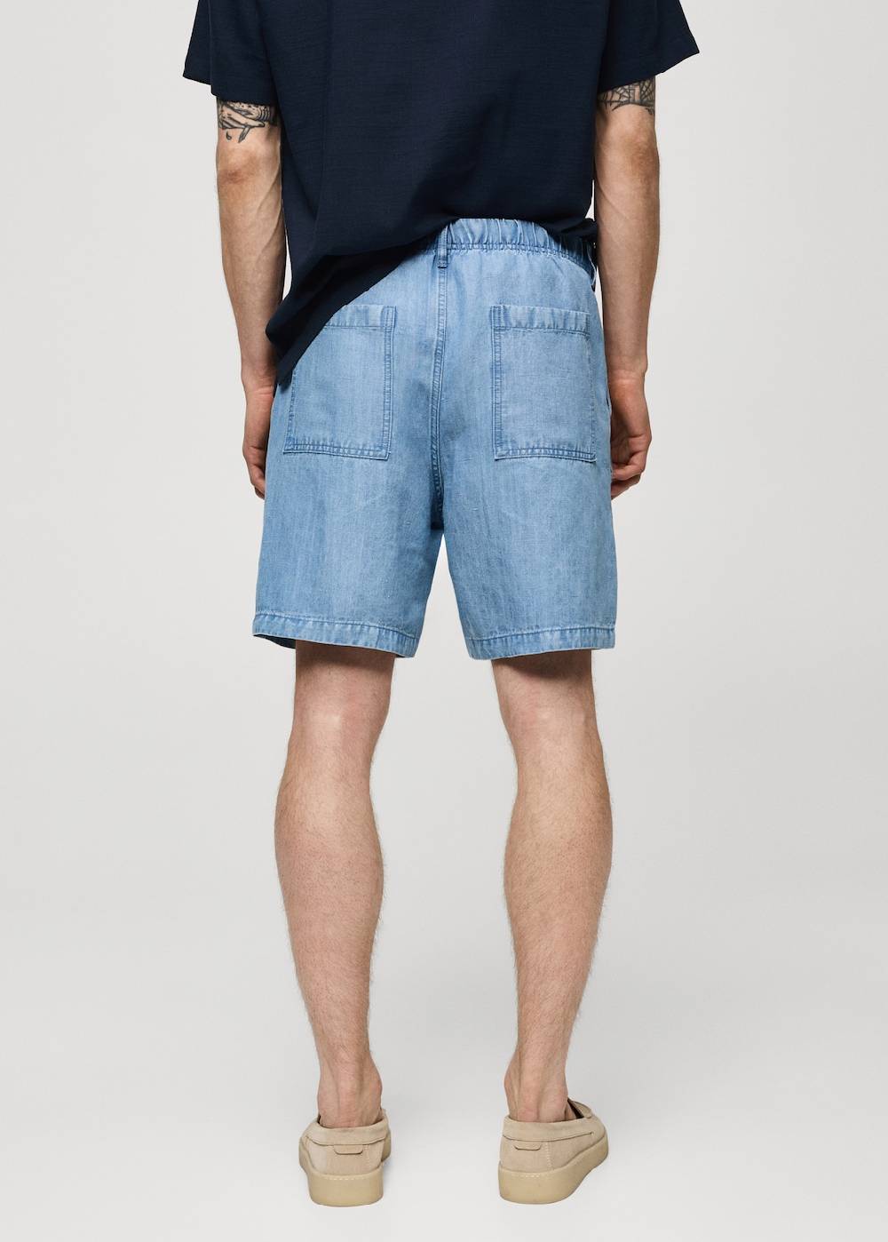 Mango Bundfalten-Bermudashorts aus Hanf mit Lyocell Günstiger Verkauf