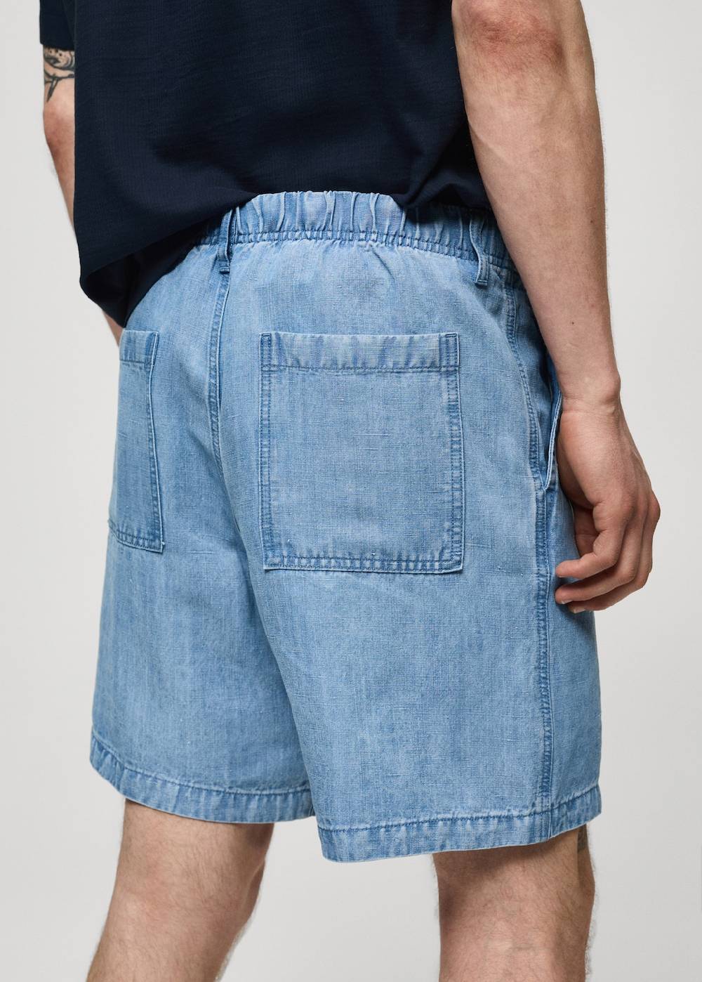 Mango Bundfalten-Bermudashorts aus Hanf mit Lyocell Günstiger Verkauf