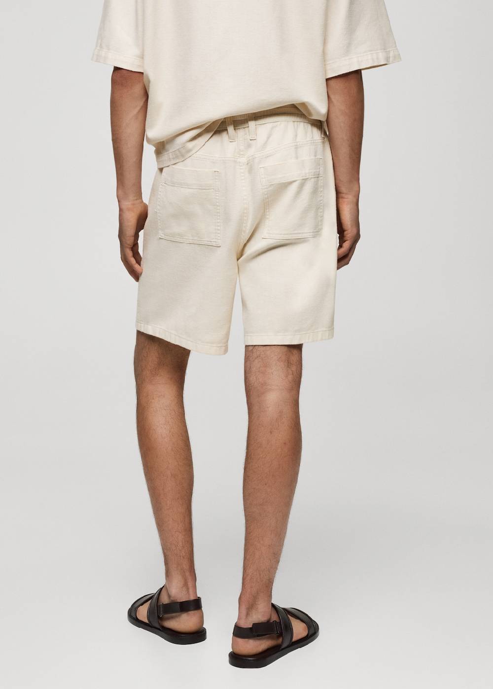 Mango Baumwoll-Bermudashorts mit Kordelzug Fabrikverkauf