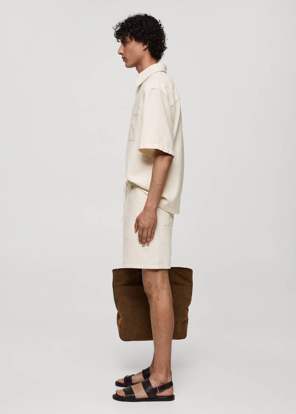 Mango Baumwoll-Bermudashorts mit Kordelzug Fabrikverkauf