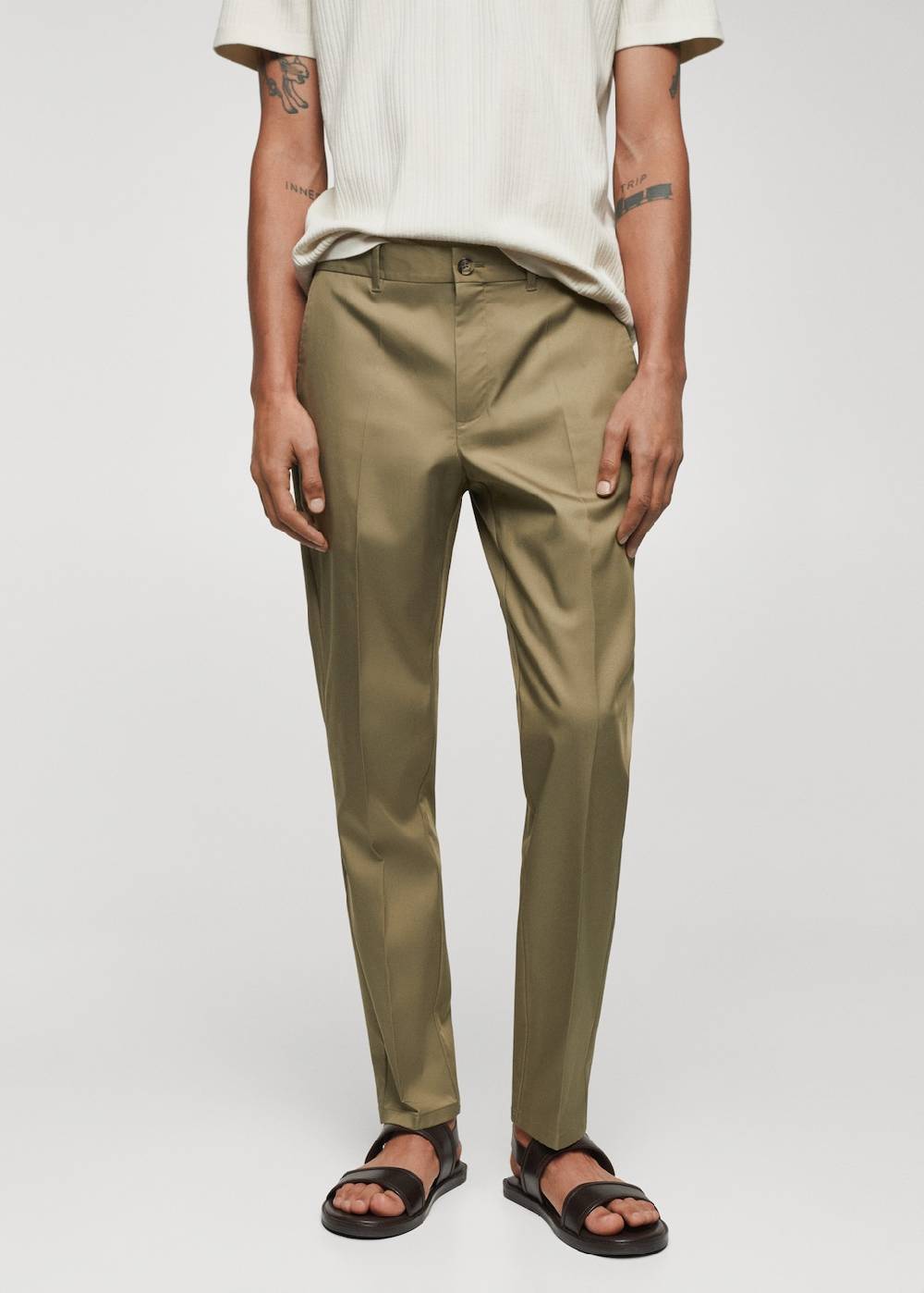 Mango Slim Fit-Hose aus Lyocell Blitzverkäufe