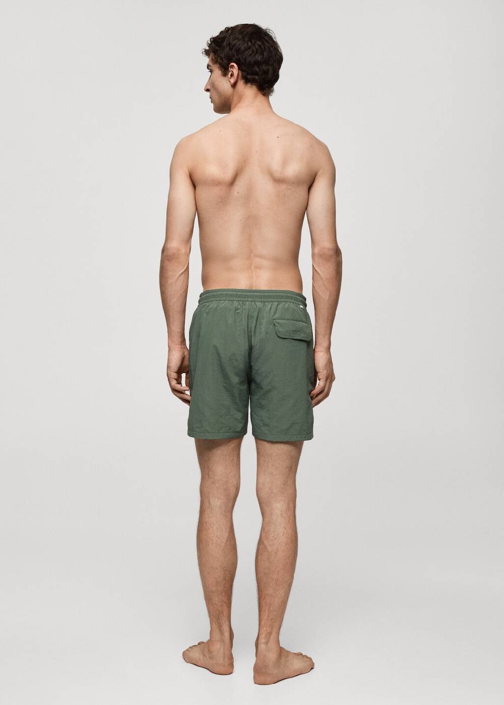 Mango Einfarbige Badeshorts mit Kordelzug Kostenloser Versand
