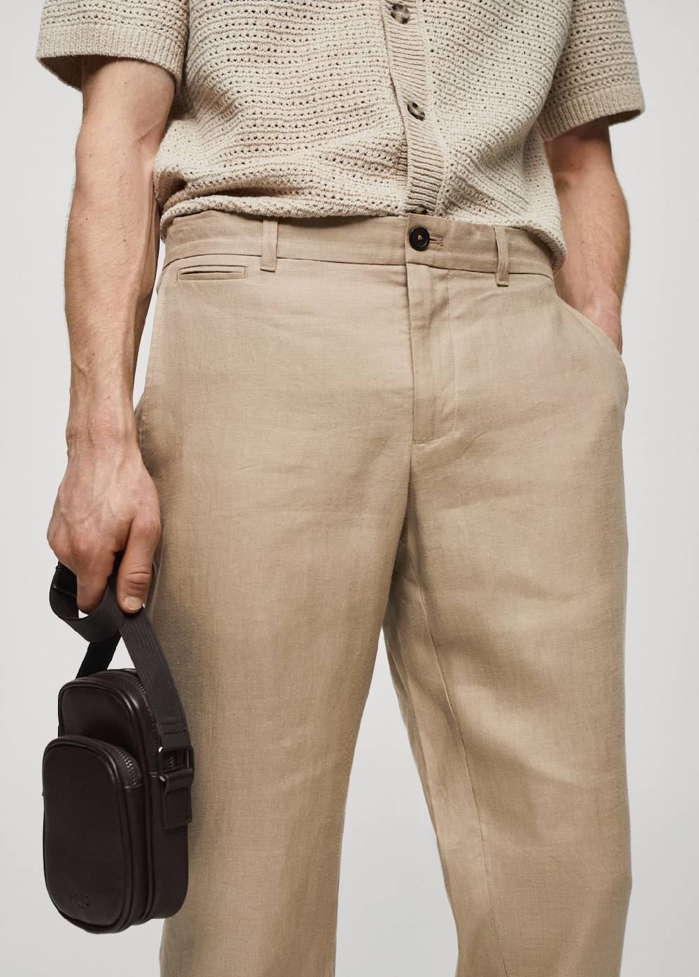 Mango Slim Fit-Hose aus 100 % Leinen Fabrikpreis