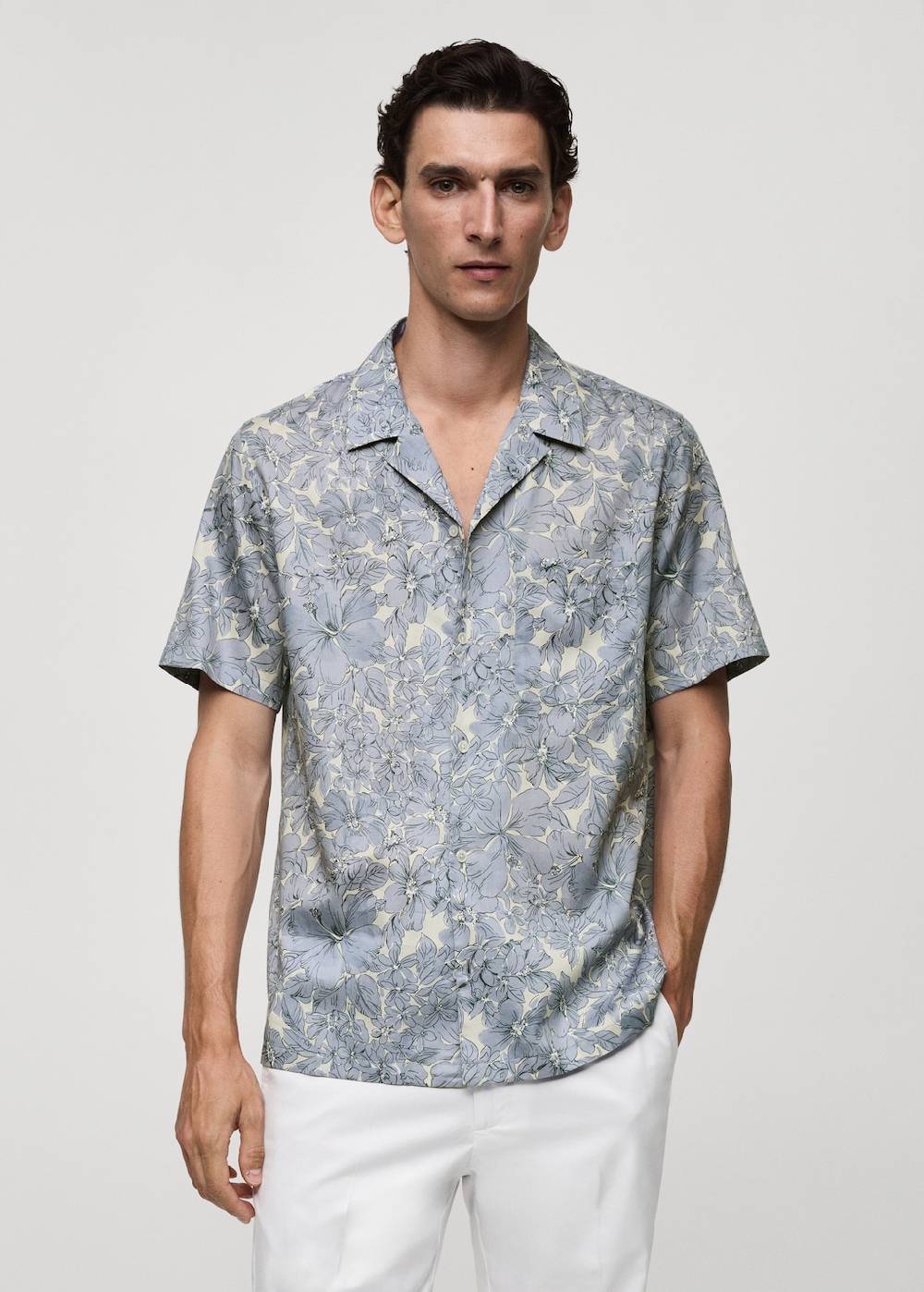 Mango Hemd aus 100 % Baumwolle mit Blumenprint Versandkostenfrei