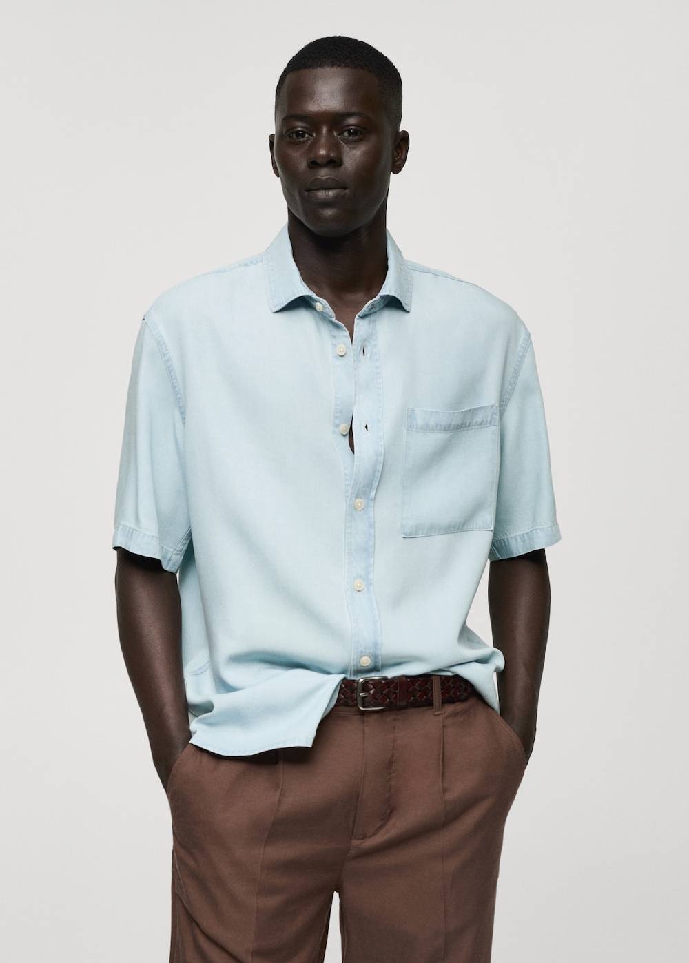 Mango Regular-Fit-Hemd aus 100 % Tencel Flash Sale