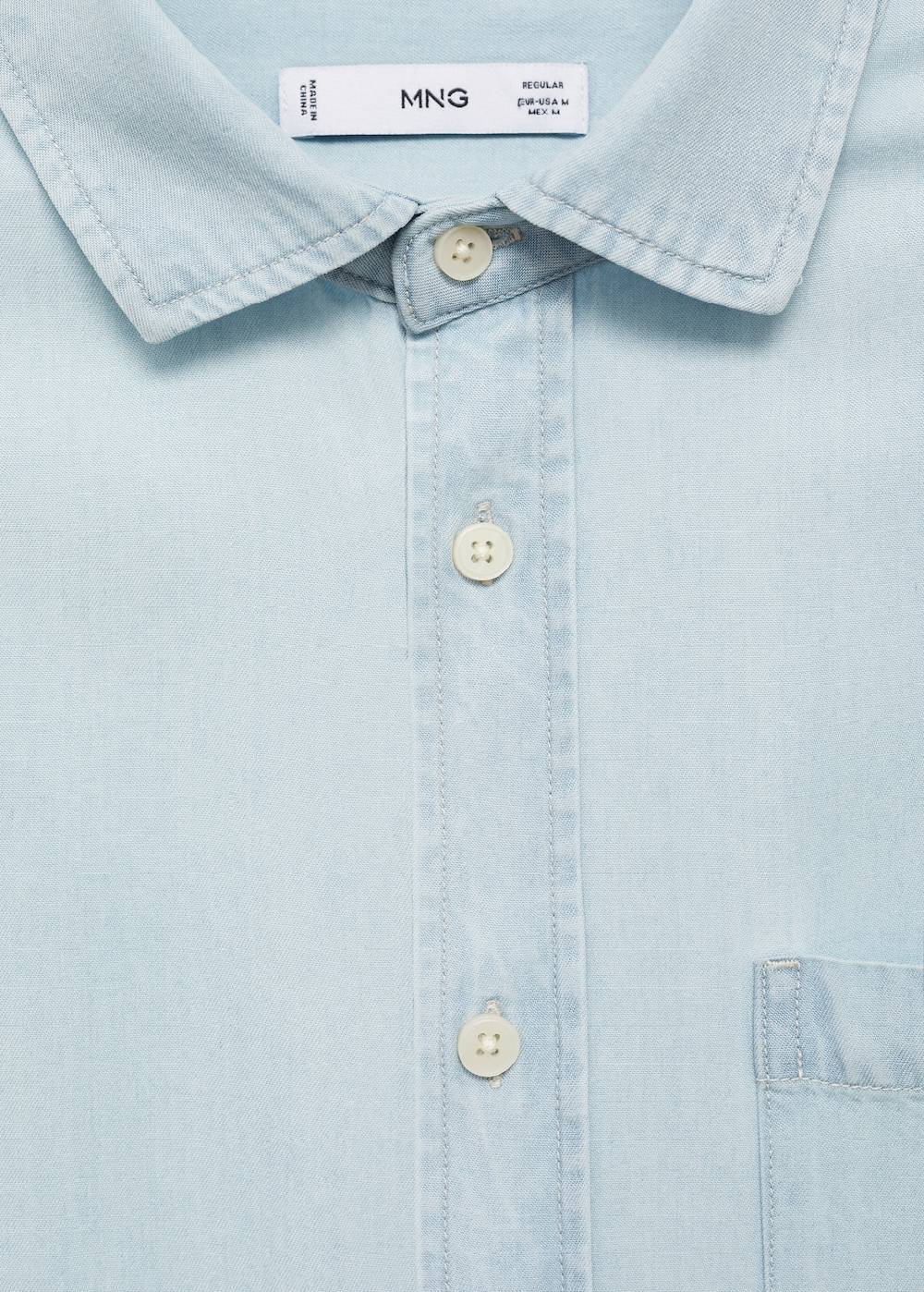 Mango Regular-Fit-Hemd aus 100 % Tencel Flash Sale