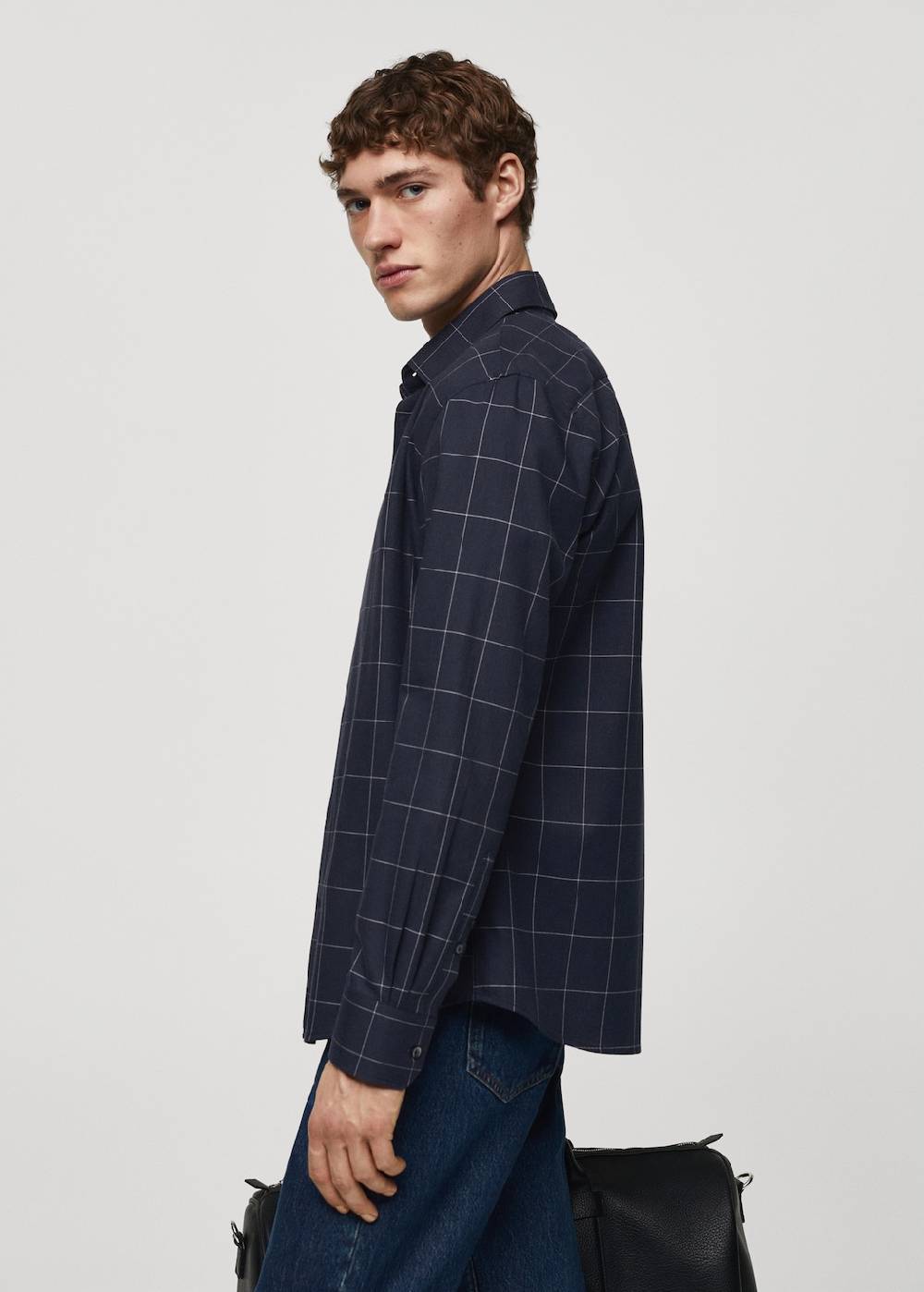Mango Kariertes Hemd aus Flanell-Baumwolle Cyber Monday