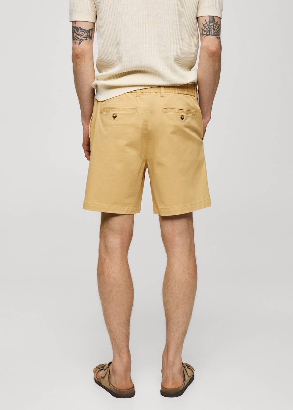 Mango Baumwoll-Bermudashorts mit Kordelzug Vatertagsangebot