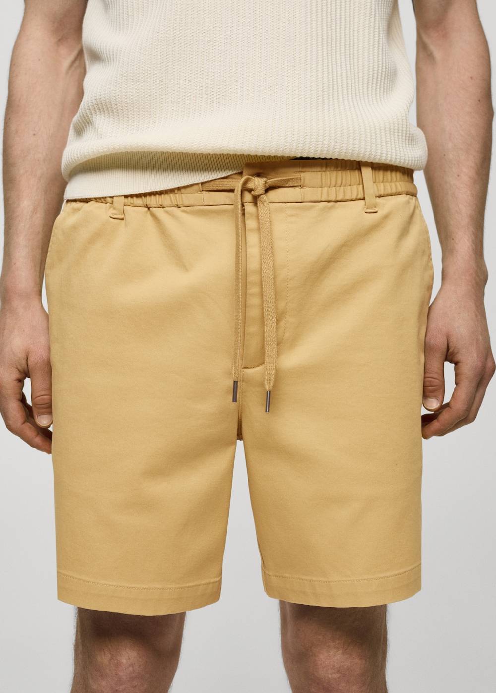 Mango Baumwoll-Bermudashorts mit Kordelzug Vatertagsangebot