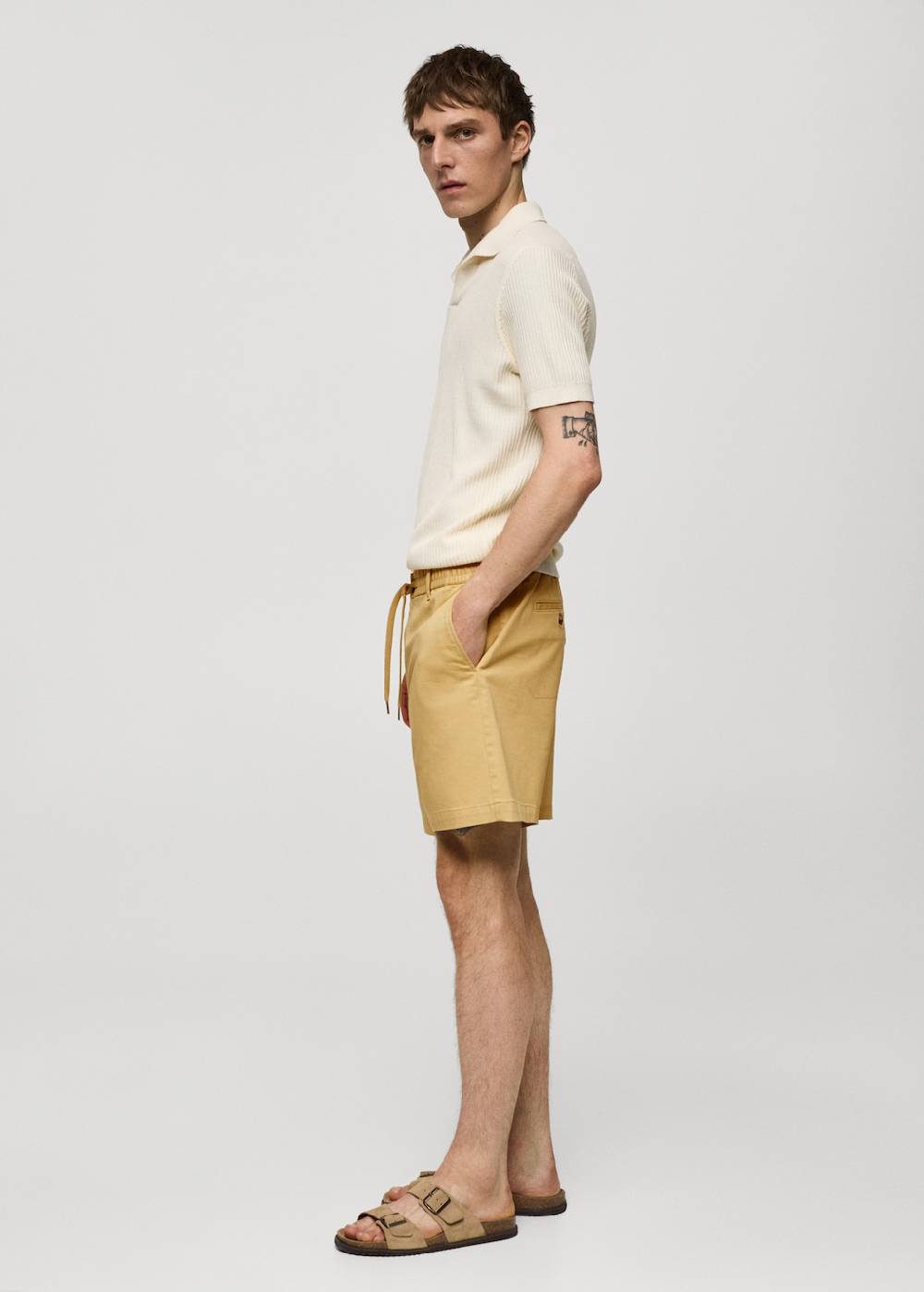 Mango Baumwoll-Bermudashorts mit Kordelzug Vatertagsangebot