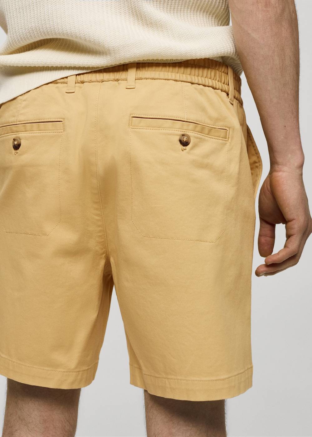 Mango Baumwoll-Bermudashorts mit Kordelzug Vatertagsangebot