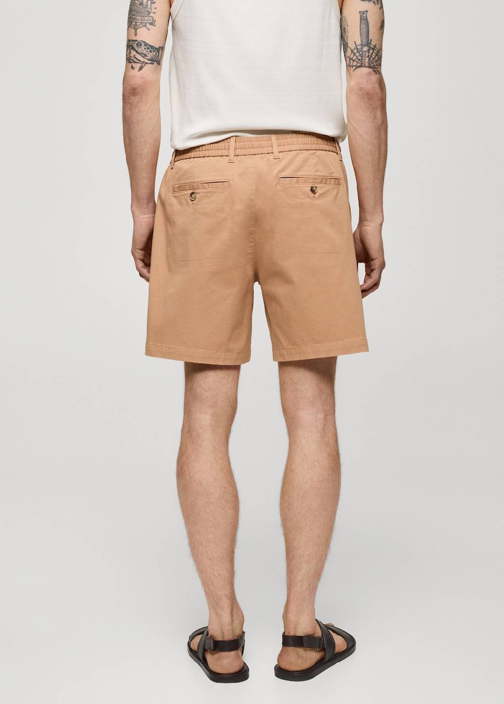 Mango Baumwoll-Bermudashorts mit Kordelzug Valentinstagsangebot