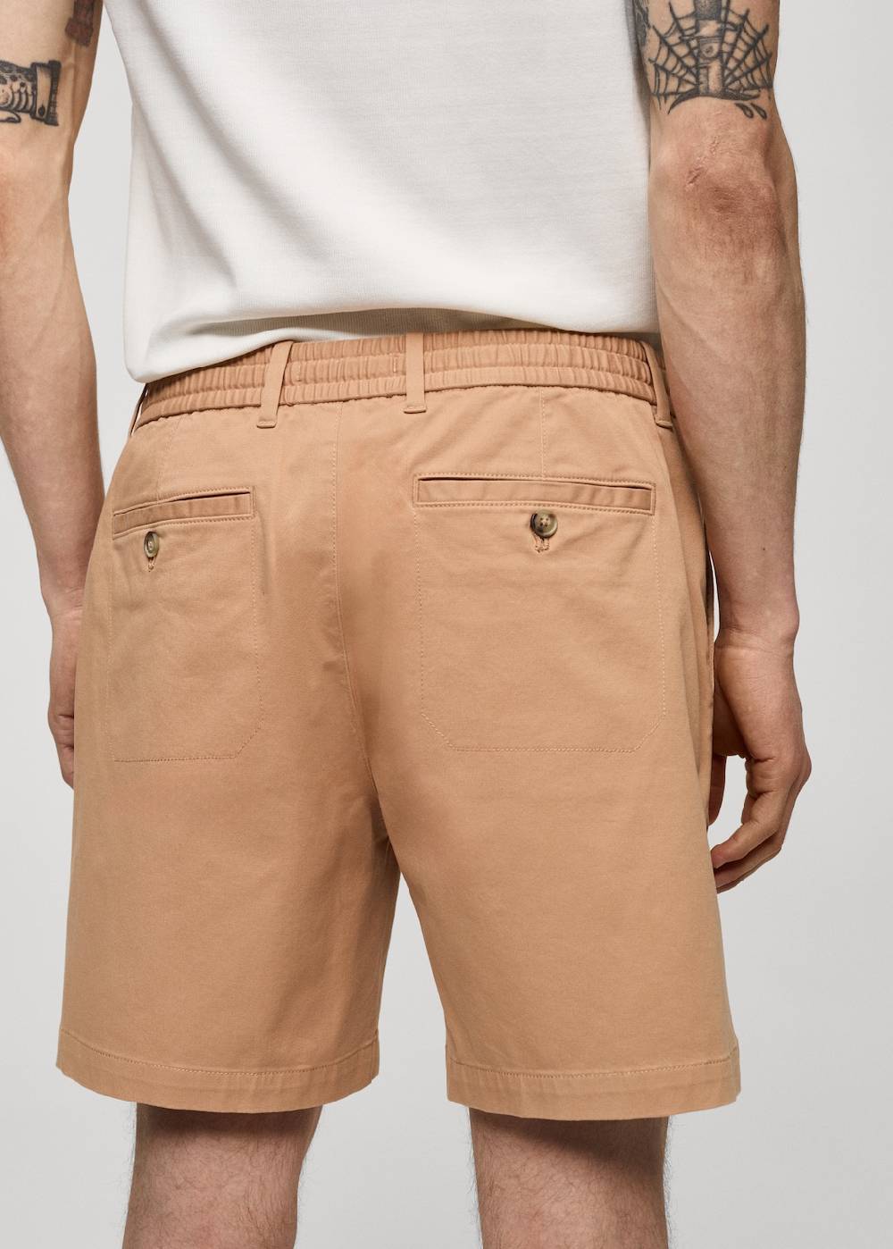 Mango Baumwoll-Bermudashorts mit Kordelzug Valentinstagsangebot