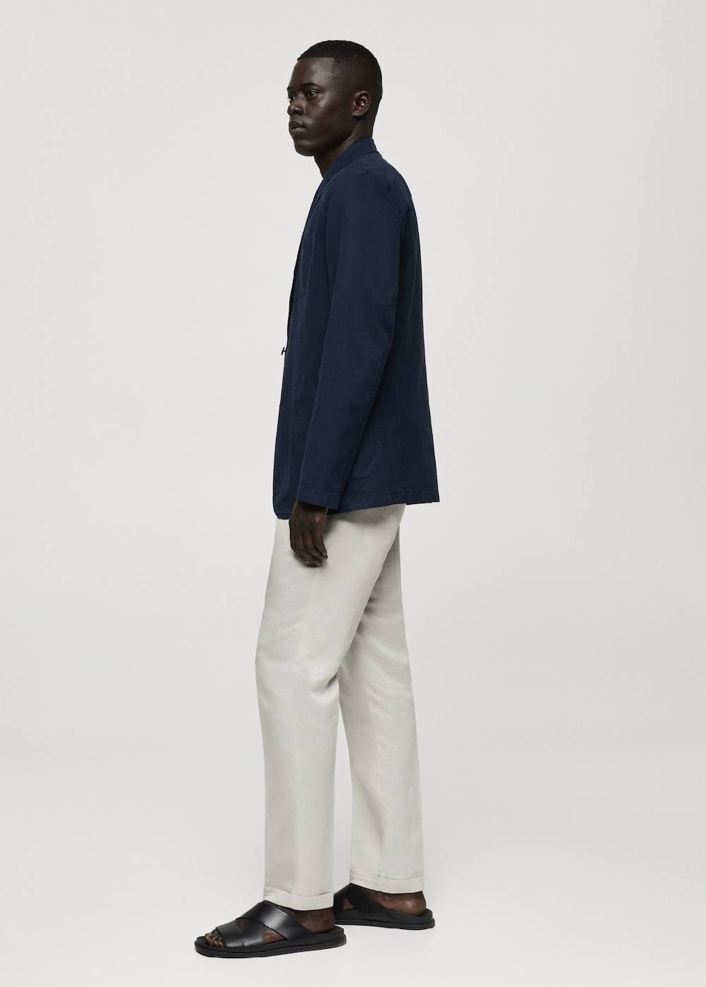 Mango Slim Fit Blazer aus Leinen mit Baumwolle Jubiläumsangebot