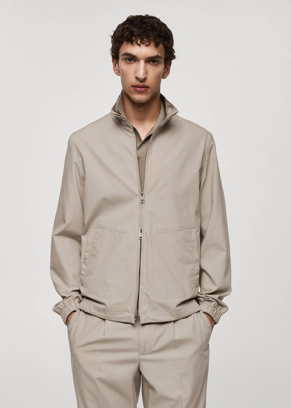 Mango Lyocell-Jacke mit Reißverschluss Zeitlich begrenztes Angebot