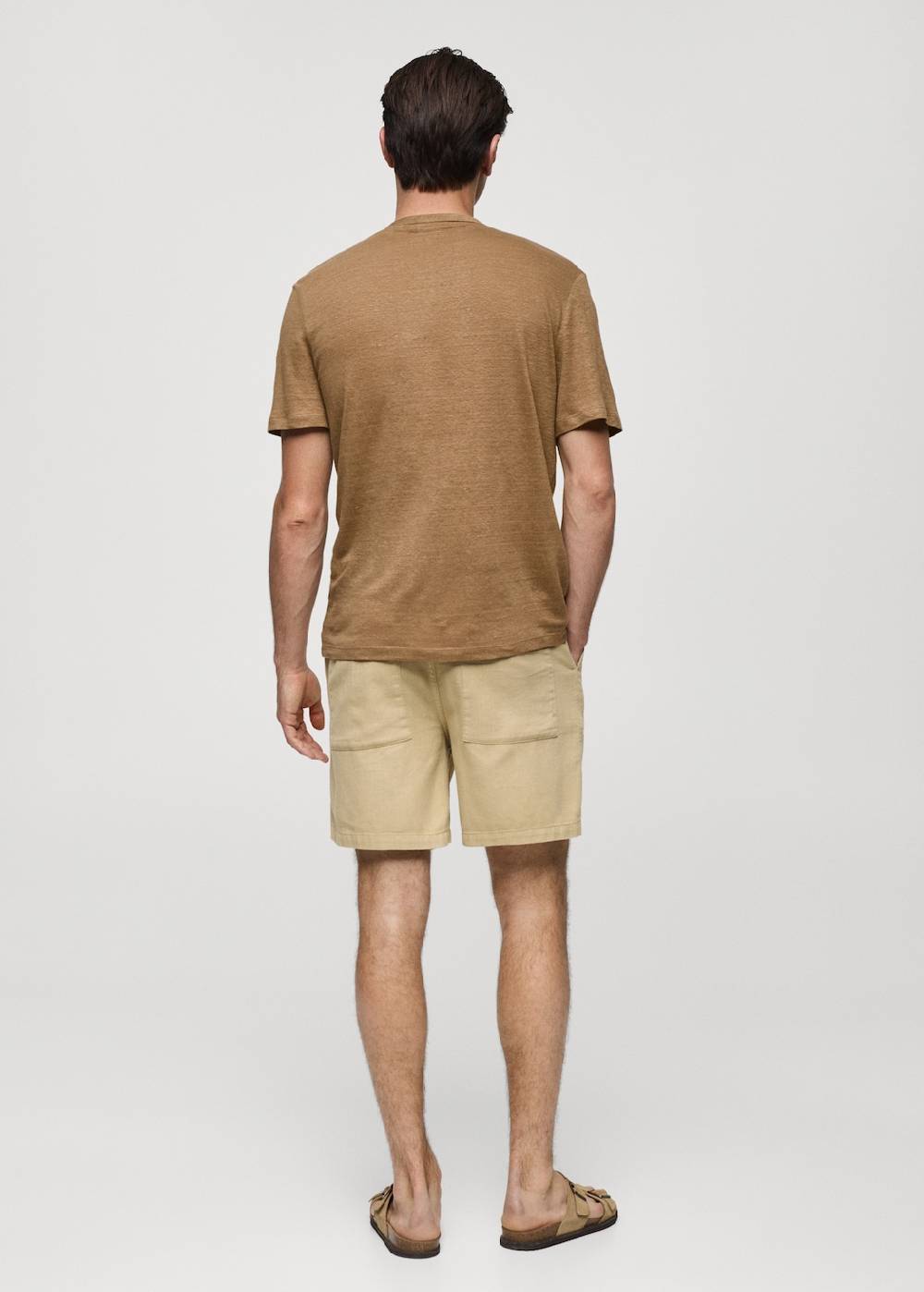 Mango Slim-Fit-T-Shirt aus Leinengemisch Wochenangebot
