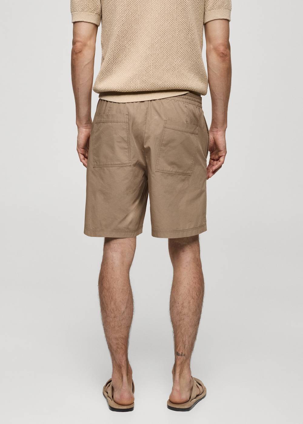 Mango Bermudashorts aus 100 % Baumwolle mit Kordel Kostenlose Rückgabe