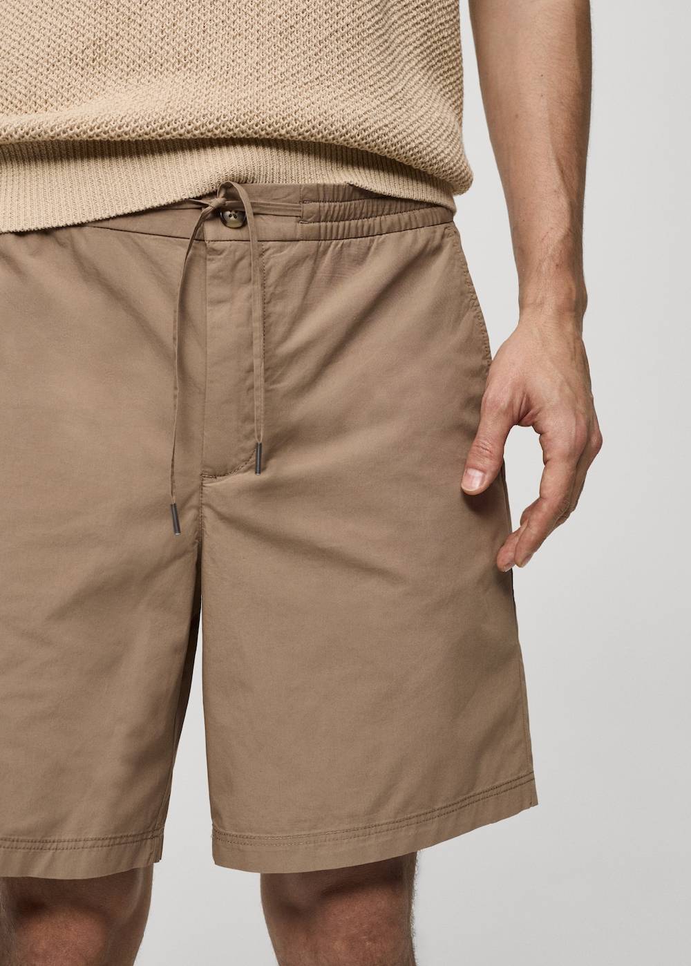 Mango Bermudashorts aus 100 % Baumwolle mit Kordel Kostenlose Rückgabe