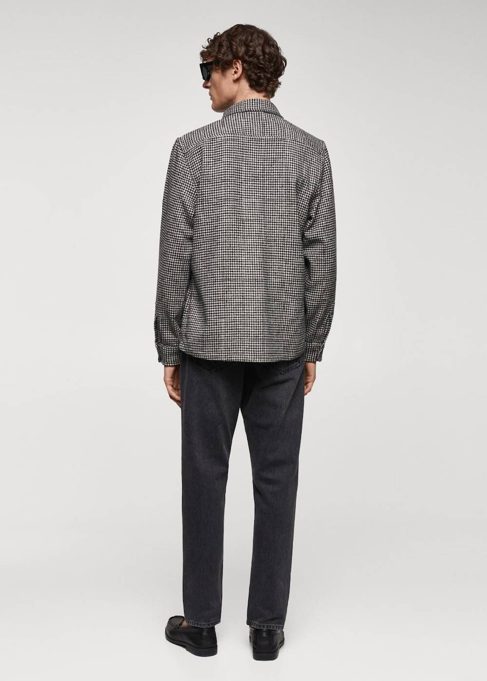 Mango Overshirt mit Hahnentrittmuster Letzter Tag