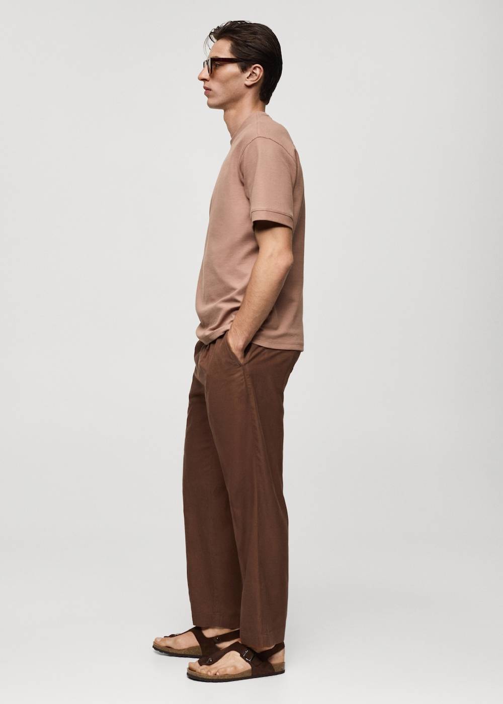 Mango Strukturiertes Regular-Fit-T-Shirt Bis zu 65% Rabatt