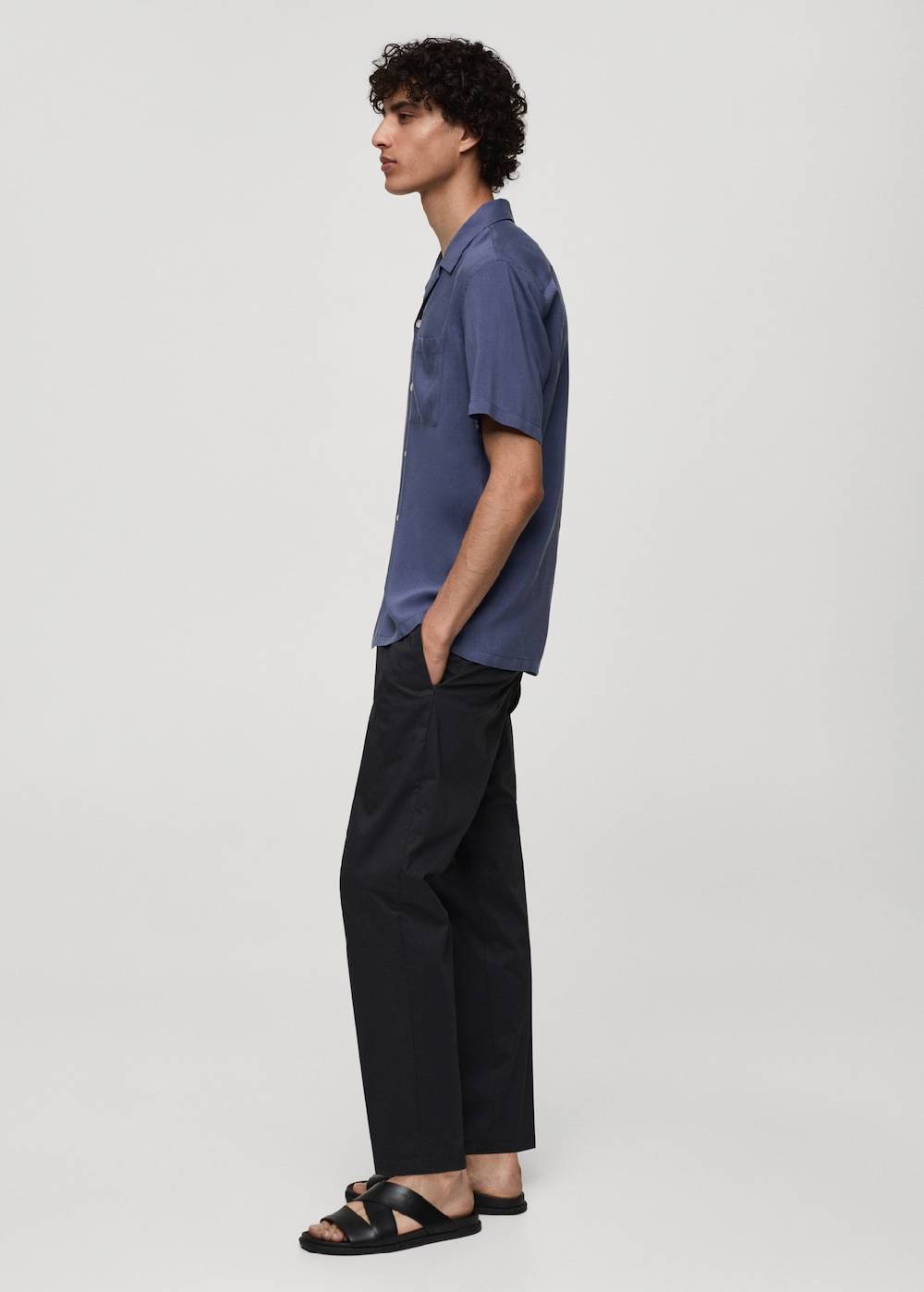Mango Regular-Fit-Hemd aus 100 % Tencel Sonderangebot der Fabrik