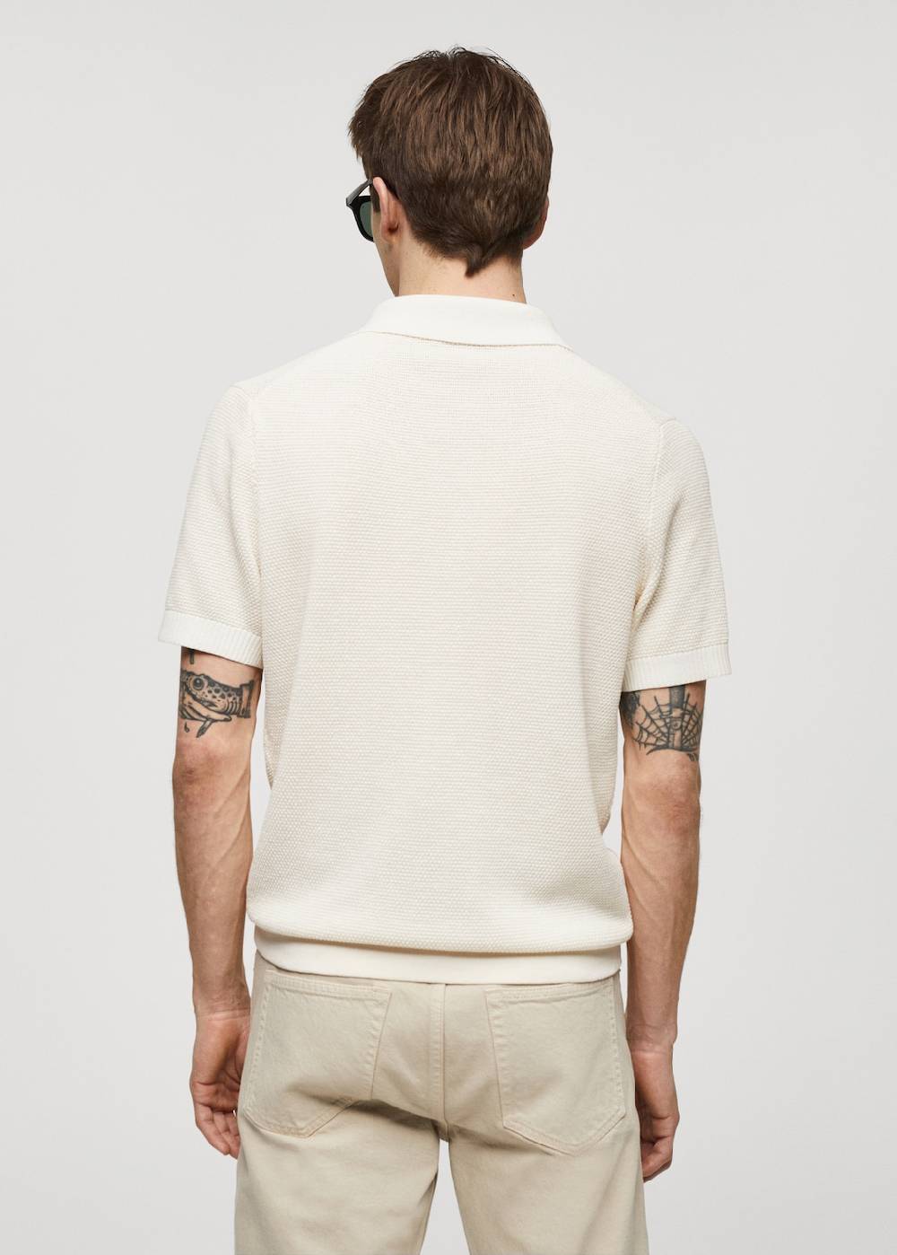 Mango Strukturiertes Strick-Poloshirt Bis zu 55% Rabatt