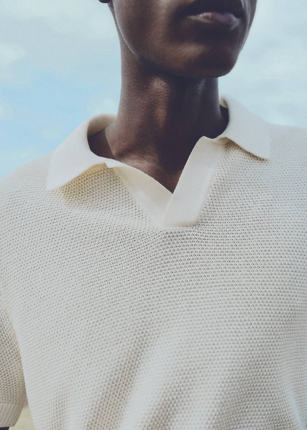 Mango Strukturiertes Strick-Poloshirt Bis zu 55% Rabatt