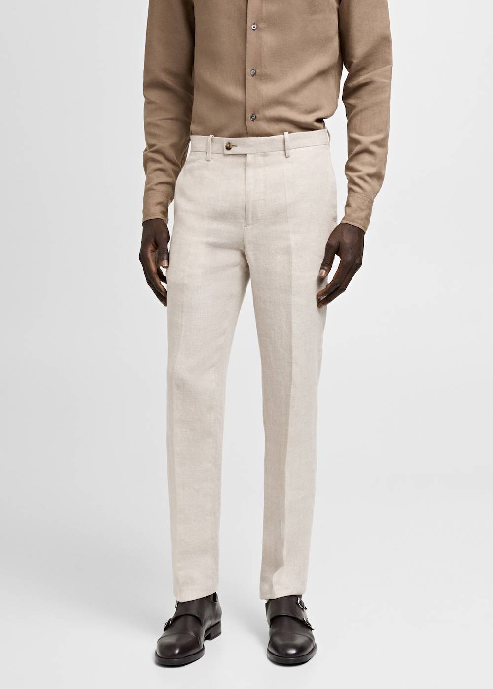 Mango Slim-Fit-Anzughose aus 100 % Leinen